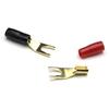 connettore forcella pcaudio bpt130/1 forcella dorata con manicotti 6mm